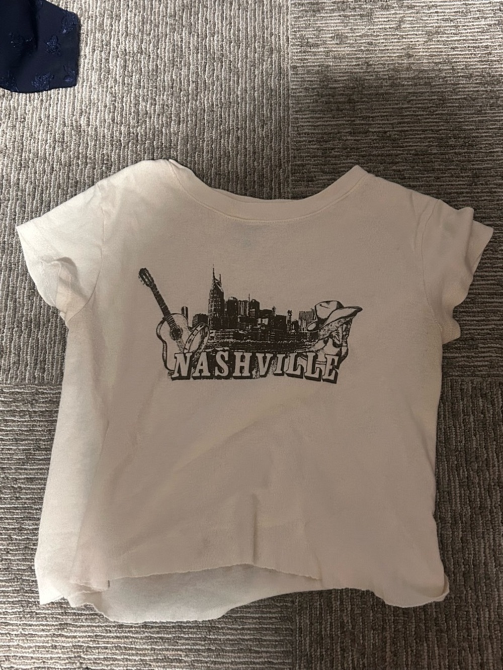 Brandy Melville White Nashville Graphic Short Sleeve Tee